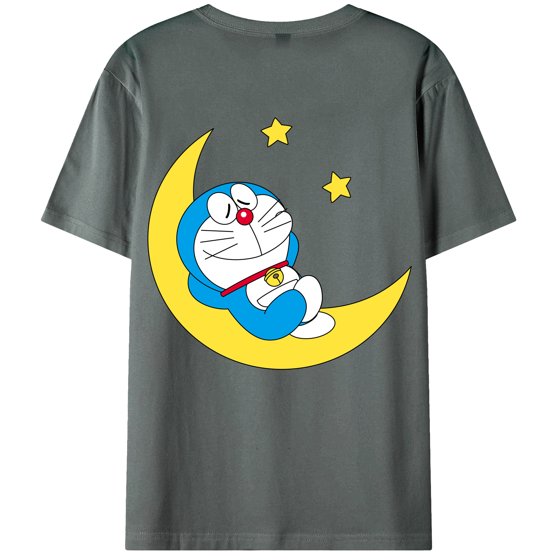 （画像用） ドラえもん Doraemon 綿100％ メンズ半袖Tシャツ（バックプリント） 通気性